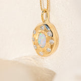 Opal Halo Pendant