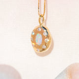 Opal Halo Pendant