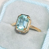 Nigerian Emerald Hidden Halo Ring