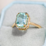 Nigerian Emerald Hidden Halo Ring