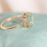 Nigerian Emerald Hidden Halo Ring