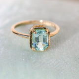 Nigerian Emerald Hidden Halo Ring