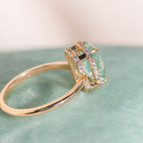 Nigerian Emerald Hidden Halo Ring