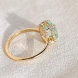 Nigerian Emerald Hidden Halo Ring