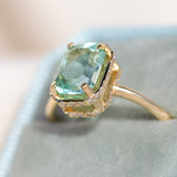 Nigerian Emerald Hidden Halo Ring