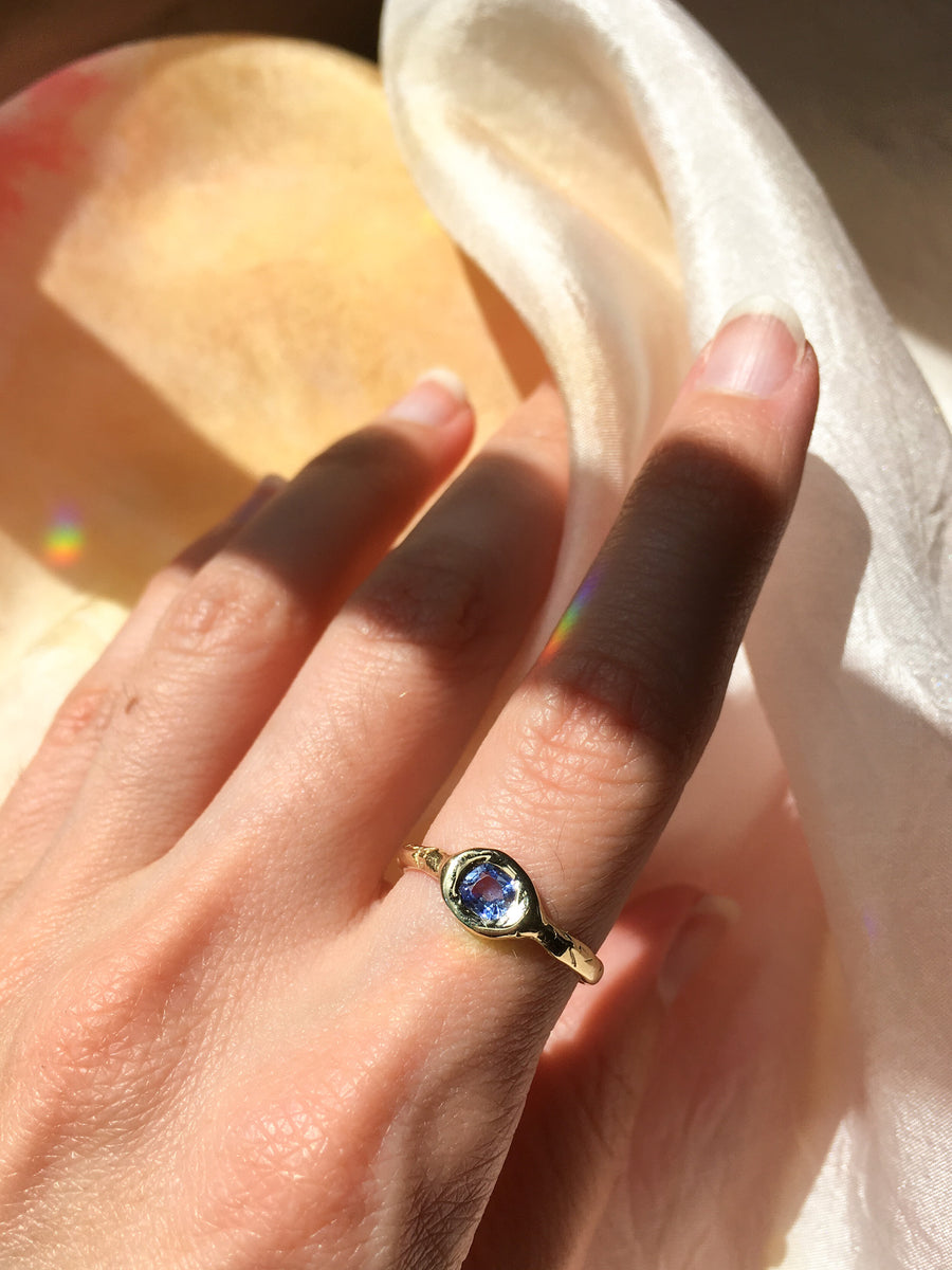 Blue Sapphire Solitaire Ring