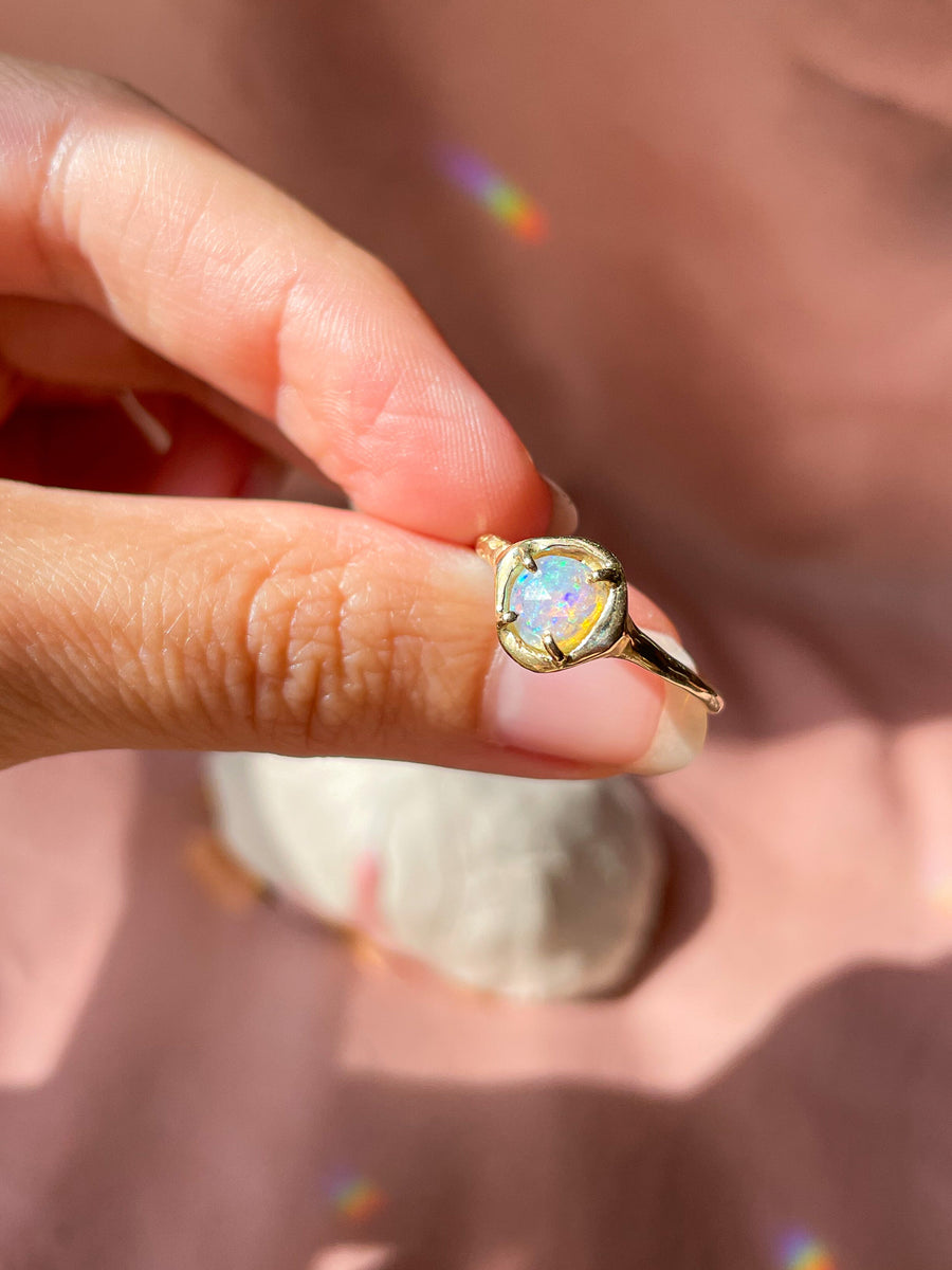 Opal Solitaire Ring VI