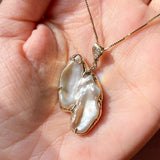 In Flight Pearl Guardian Angel Pendant