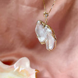 In Flight Pearl Guardian Angel Pendant