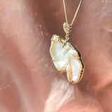 In Flight Pearl Guardian Angel Pendant
