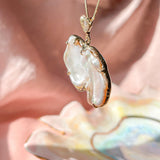 In Flight Pearl Guardian Angel Pendant