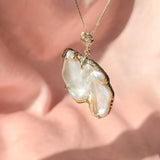 In Flight Pearl Guardian Angel Pendant