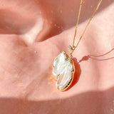 In Flight Pearl Guardian Angel Pendant