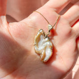 In Flight Pearl Guardian Angel Pendant