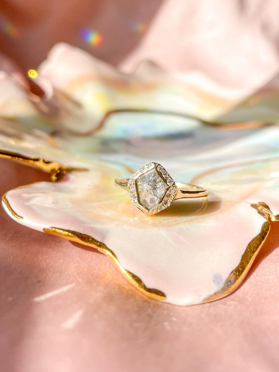 Sacred Shield Salt Diamond Ring