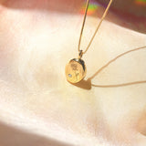 Engraved Rose Pendant