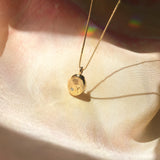 Engraved Rose Pendant