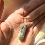 Green + Pink Tourmaline Pendant