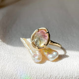 Magique Watermelon Tourmaline Solitaire II