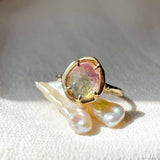 Magique Watermelon Tourmaline Solitaire II