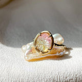 Magique Watermelon Tourmaline Solitaire II