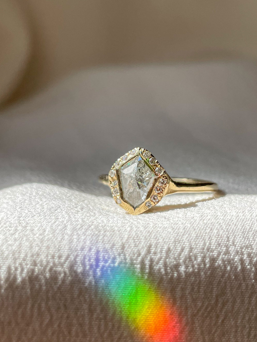 Sacred Shield Salt Diamond Ring