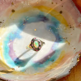 Opal Halo Signet Ring