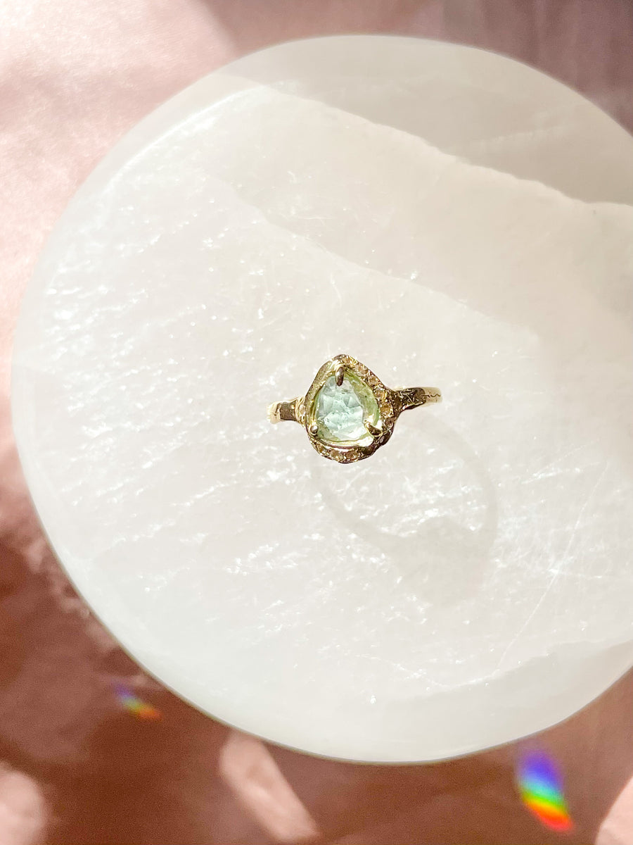 Ethereal Green Tourmaline Ring