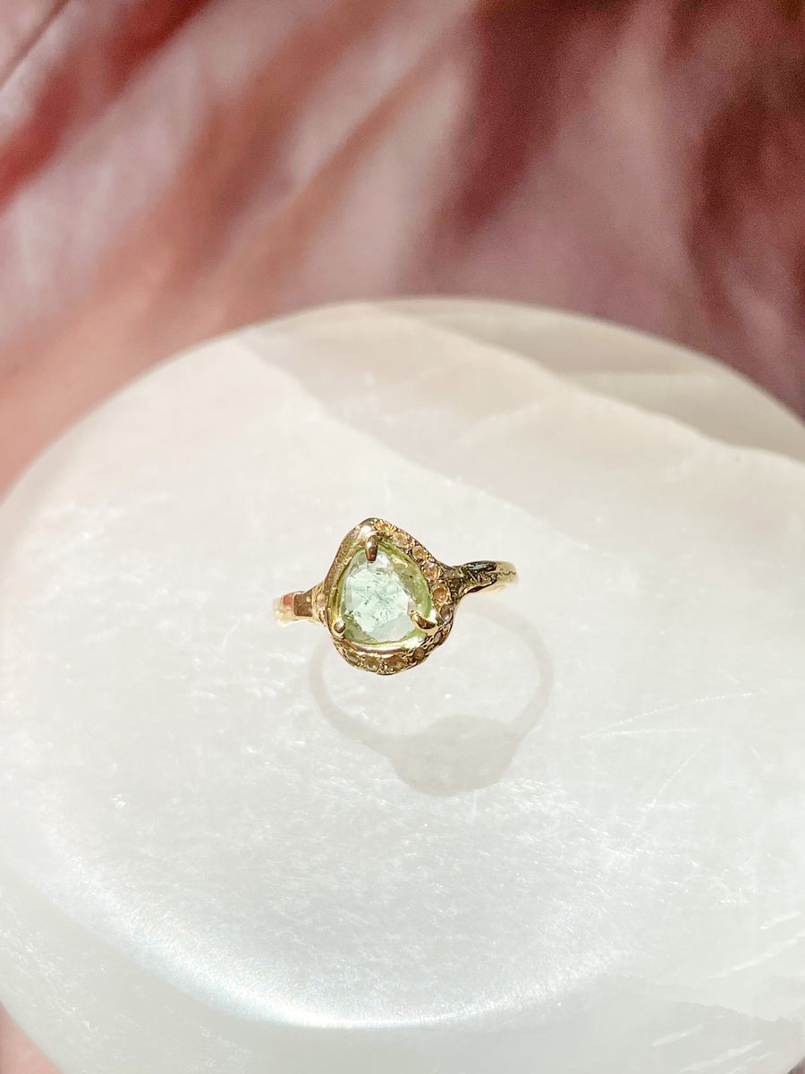 Ethereal Green Tourmaline Ring