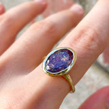 Intergalactic Iolite Sunstone Solitaire