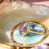 Intergalactic Iolite Sunstone Solitaire