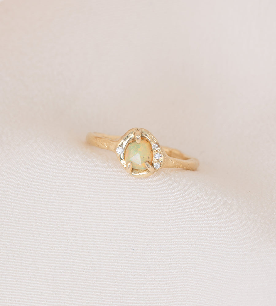 Cosmic Confetti Diamond Dusted Opal Ring