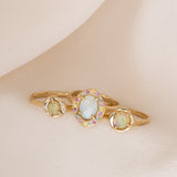 Cosmic Confetti Diamond Dusted Opal Ring
